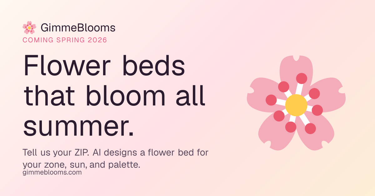 GimmeBlooms — AI flower beds that bloom all summer